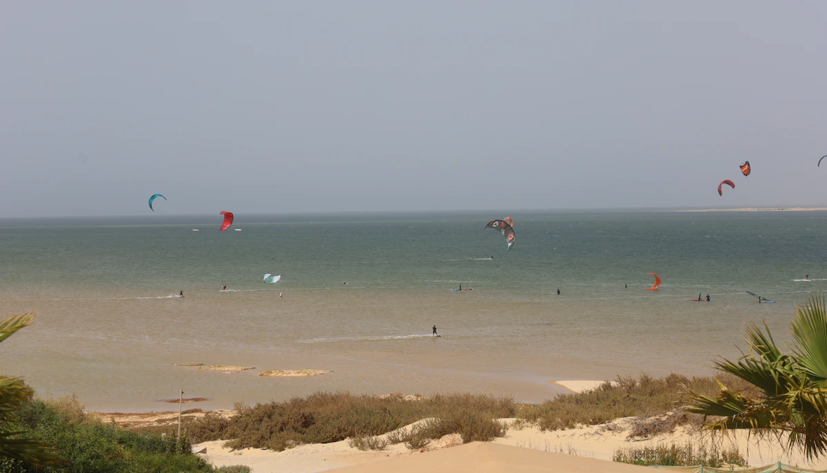 Kitesurf sur la lagune de Dakhla
