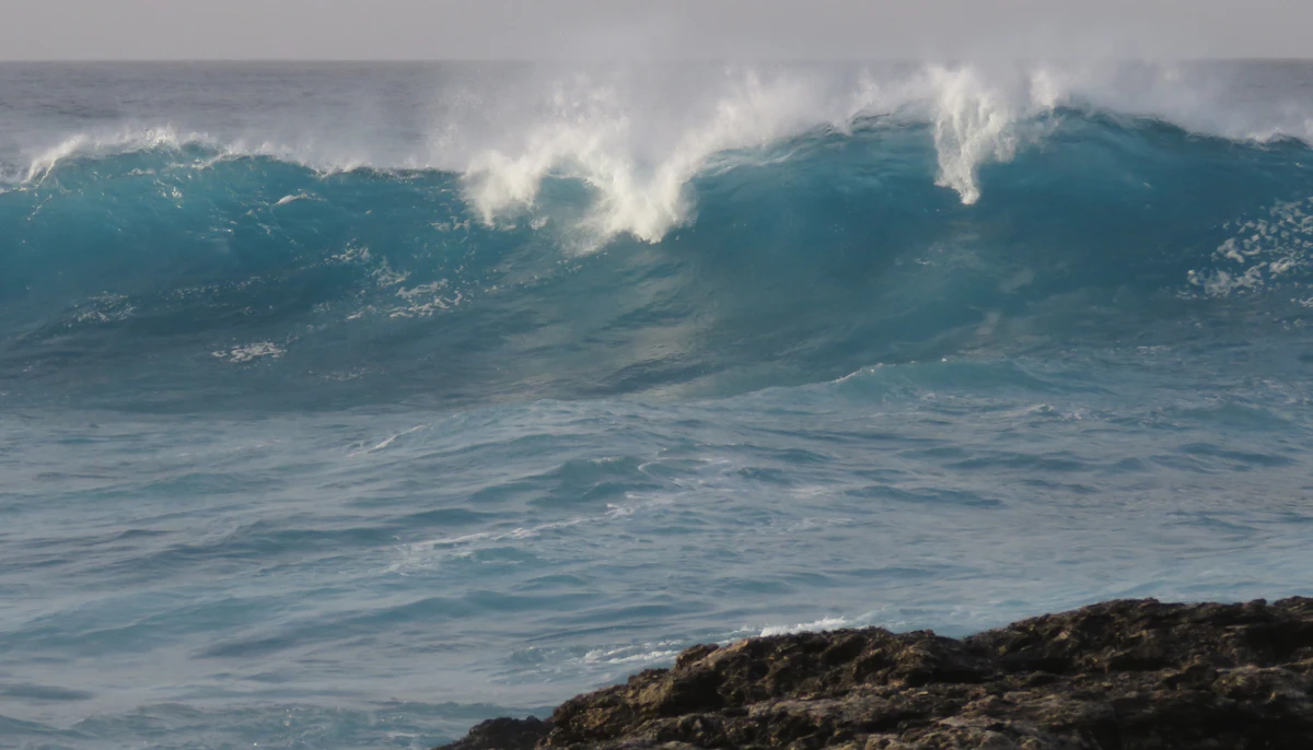 Vague à la Pointe des Châteaux, Guadeloupe