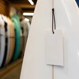 Étiquette d'un guide d'achat de matériel de glisse