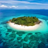 Île paradisiaque, spot isolé