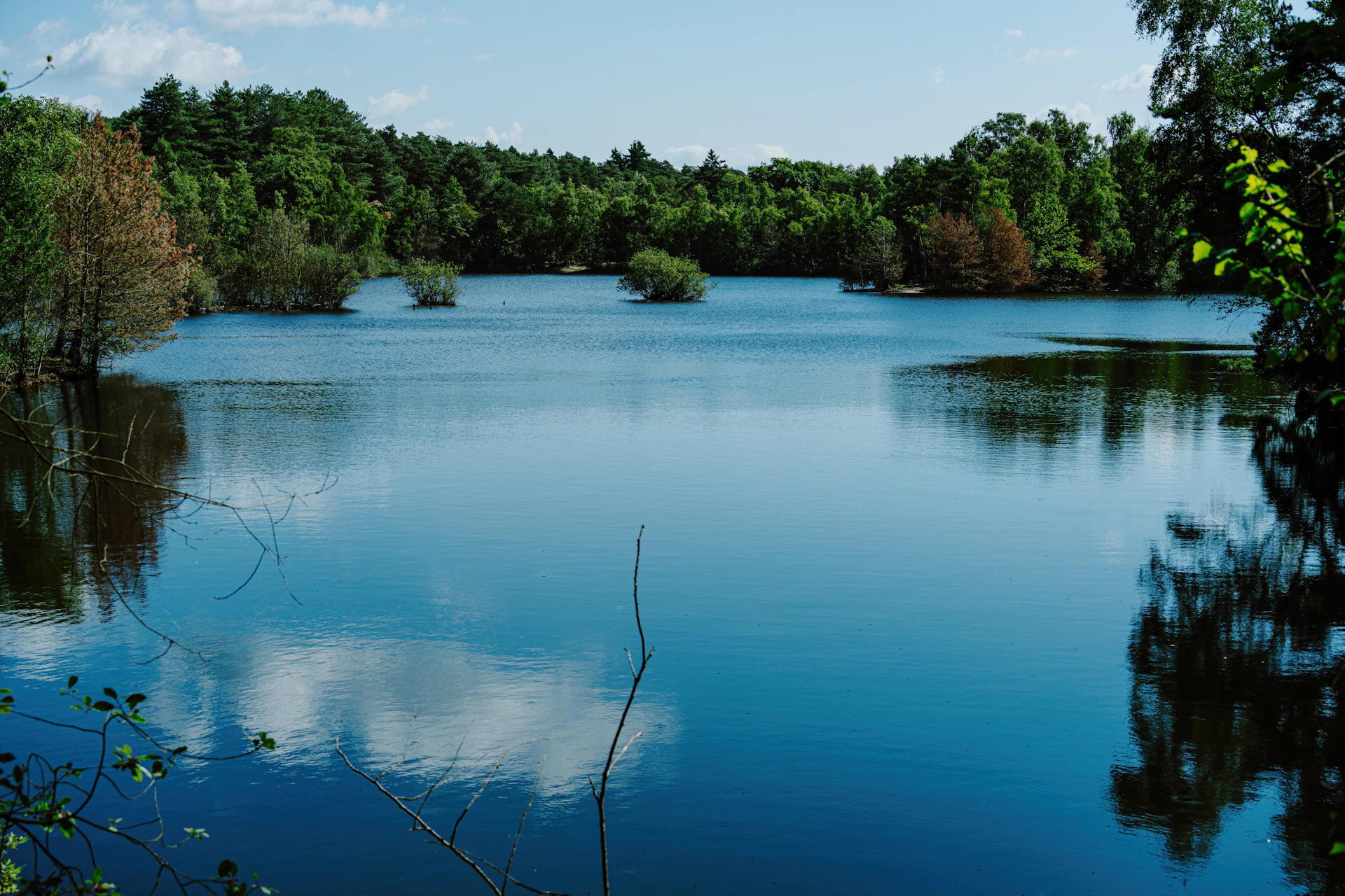 Lac calme en Belgique pour la glisse en eau douce